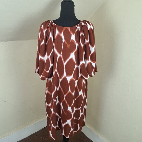 Anthropologie Corey Lynn Calter Giraffe Tunic Dress Size L - Picture 6 of 13